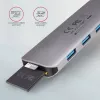 Axagon HMC-HCR3A 3x USB-A+ HDMI+ SD/microSD USB-C 3.2 Gen 1 hub 20cm Przewodowy USB 3.2 Gen 1 (3.1 Gen 1) Type-C Szary