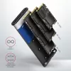 Axagon EEM2-SB2 Zewnętrzna metalowa obudowa USB-C 3.2 Gen 2 na dyski M.2 NVMe i SATA SSD. Bezśrubowa