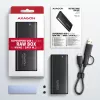 Axagon EEM2-SB2 Zewnętrzna metalowa obudowa USB-C 3.2 Gen 2 na dyski M.2 NVMe i SATA SSD. Bezśrubowa