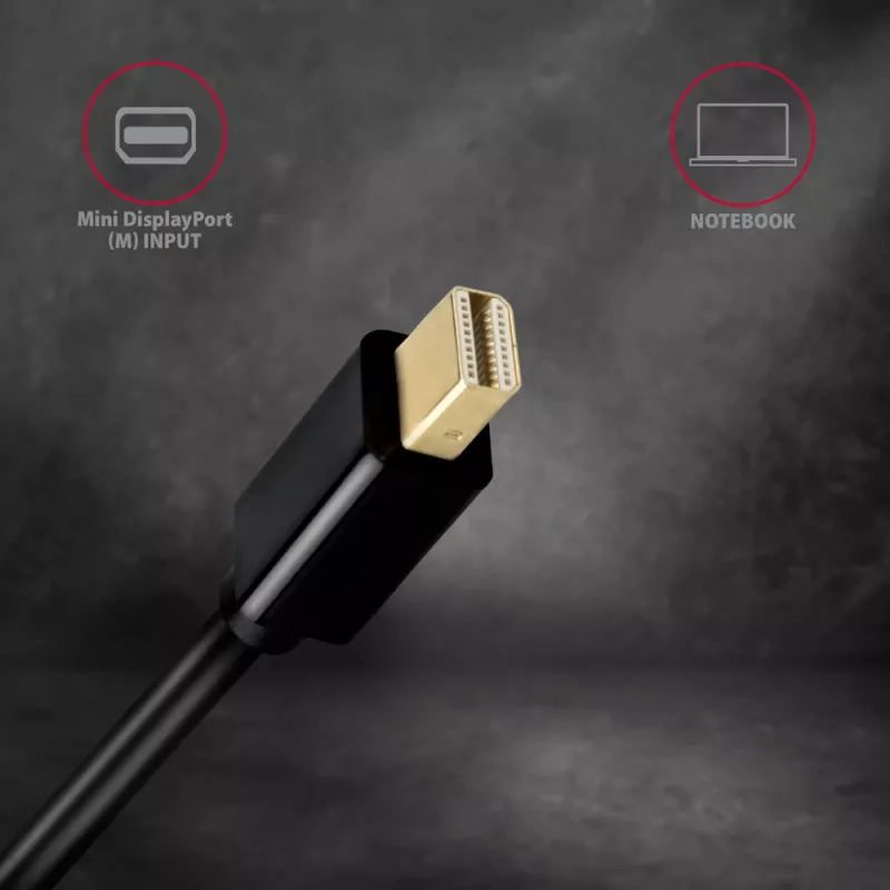 Przewód adaptera Axagon RVDM-HI14C2 Mini DisplayPort na HDMI 4K 30Hz 1,8m