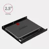 Ramka montażowa Axagon RHD-125B na 1 dysk 2,5 cala w zatoce 3,5 cala – czarny metal