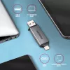 Axagon CRE-DAC USB-C+ USB-A 5 Gbps MINI 2 gniazda i LUN czytnik kart SD/microSD USB 3.0 Type-A/Type-C Szary