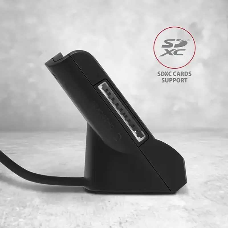 Czytnik kart inteligentnych Axagon CRE-SM2 USB 2.0 Czarny, kabel 1,3 m