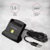 Czytnik kart inteligentnych Axagon CRE-SM2 USB 2.0 Czarny, kabel 1,3 m