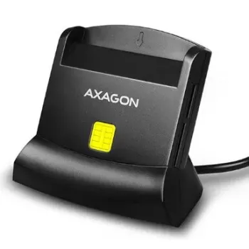 Czytnik kart inteligentnych Axagon CRE-SM2 USB 2.0 Czarny, kabel 1,3 m