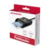 Axagon CRE-SM3N USB-A Czytnik kart inteligentnych/dowodów osobistych FlatReader, USB 2.0, 1,3 m, Czarny, 57 g
