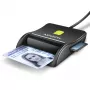 Axagon CRE-SM3SD USB Czytnik kart inteligentnych & SD/microSD/SIM Płaski czytnik kart inteligentnych Wewnętrzny USB 2.0 Czarny