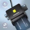 Axagon CRE-SM3SD USB Czytnik kart inteligentnych & SD/microSD/SIM Płaski czytnik kart inteligentnych Wewnętrzny USB 2.0 Czarny