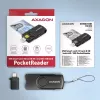 Axagon CRE-SMP2A USB Smart card & SD/microSD/SIM PocketReader czytnik kart inteligentnych Wewnętrzny USB Type-A/USB Type-C Czarny