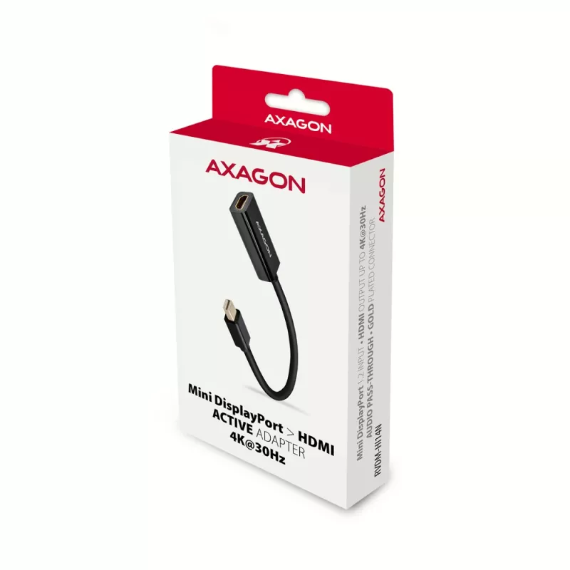 Axagon RVDM-HI14N adapter Mini DisplayPort -> HDMI 1.4 4K/30Hz
