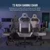 Uniwersalny fotel gamingowy Corsair T3 RUSH 2023 z wyściełanym siedziskiem, antracytowy szary