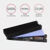 Axagon CLR-M2L10 Pasywny radiator aluminiowy do wszystkich dysków SSD M.2, rozmiar 2280, wysokość 10 mm.