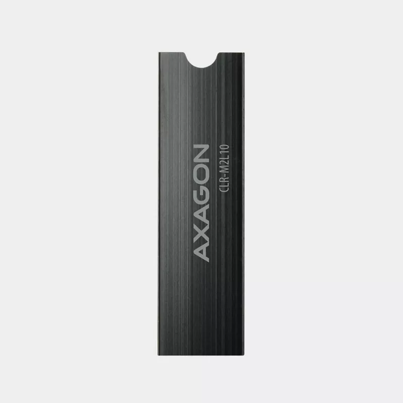 Axagon CLR-M2L10 Pasywny radiator aluminiowy do wszystkich dysków SSD M.2, rozmiar 2280, wysokość 10 mm.