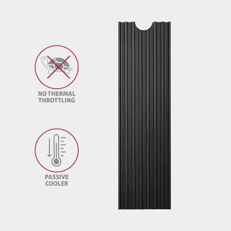 Axagon CLR-M2L3 pasywny radiator aluminiowy do wszystkich dysków M.2, rozmiar 2280, wysokość 3 mm