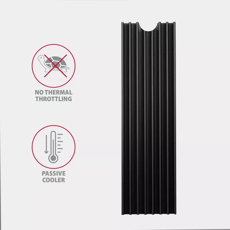 Axagon CLR-M2L6 Passywny radiator aluminiowy do wszystkich dysków M.2 SSD, rozmiar 2280, wysokość 6 mm