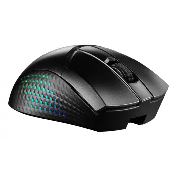 Mysz gamingowa MSI CLUTCH GM51 LIGHTWEIGHT WIRELESS, praworęczna, RF + Bluetooth + USB Type-C, optyczna, 26000 DPI