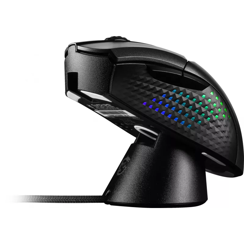 Mysz gamingowa MSI CLUTCH GM51 LIGHTWEIGHT WIRELESS, praworęczna, RF + Bluetooth + USB Type-C, optyczna, 26000 DPI