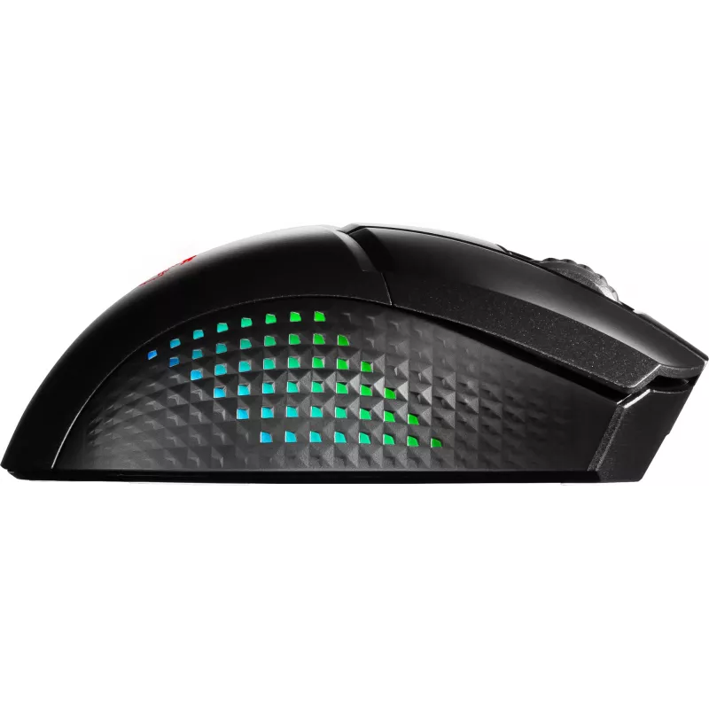 Mysz gamingowa MSI CLUTCH GM51 LIGHTWEIGHT WIRELESS, praworęczna, RF + Bluetooth + USB Type-C, optyczna, 26000 DPI