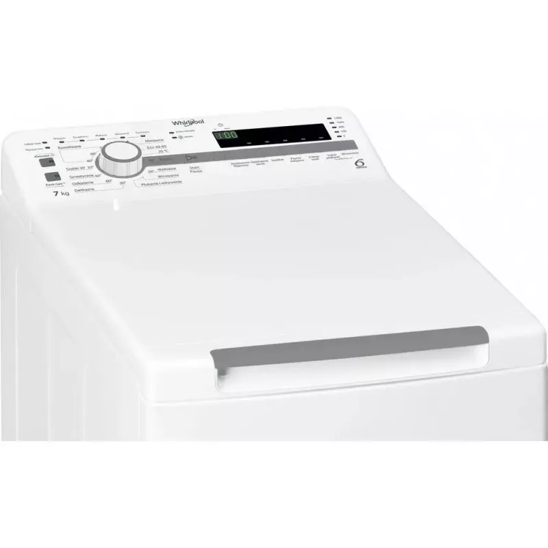 Pralka ładowana od góry Whirlpool NTDLR 7220SS PL/N, 7 kg, 1151 obr./min, biała