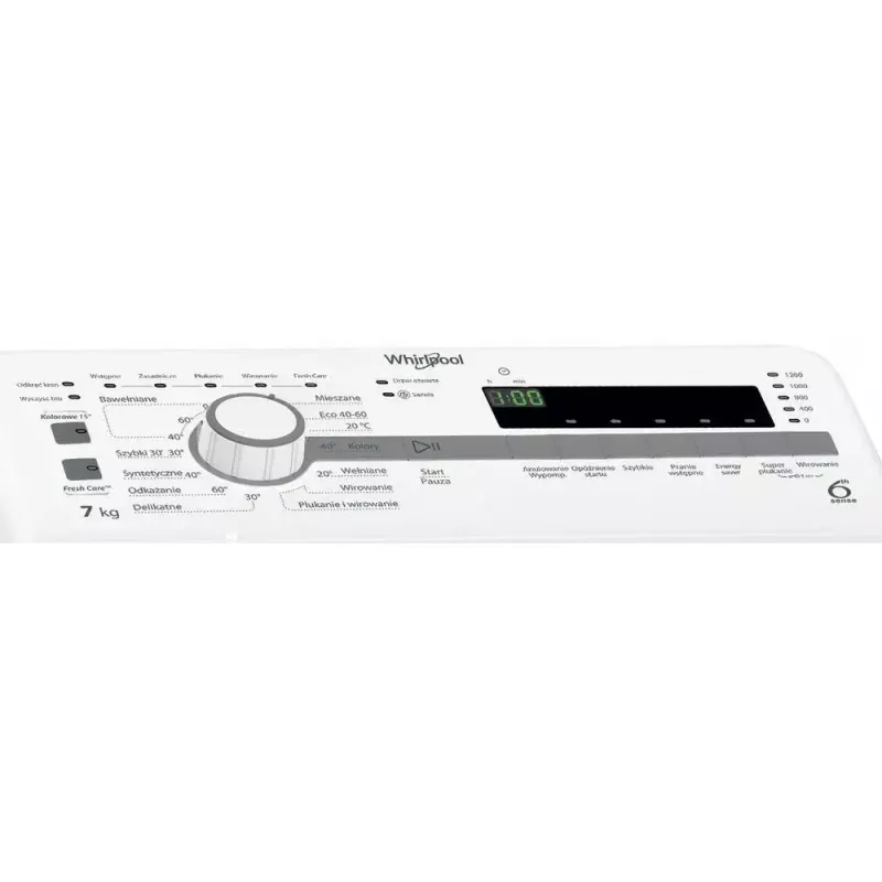 Pralka ładowana od góry Whirlpool NTDLR 7220SS PL/N, 7 kg, 1151 obr./min, biała