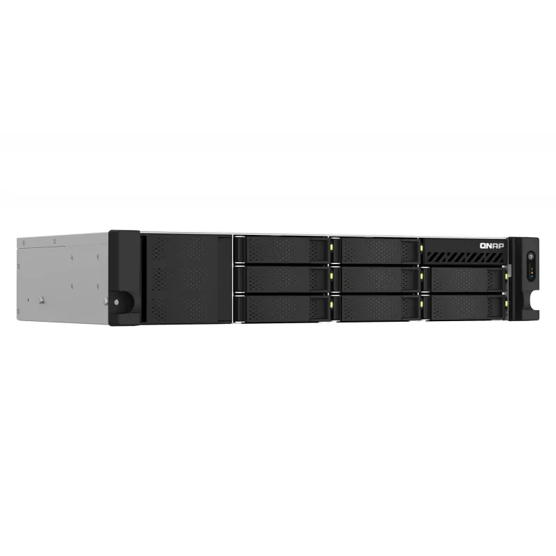 QNAP TS-864EU-RP-8G Serwer NAS/magazynowania Rack (2U) Intel® Celeron® N5095 8 GB DDR4 0 TB QNAP Turbo System Czarny
