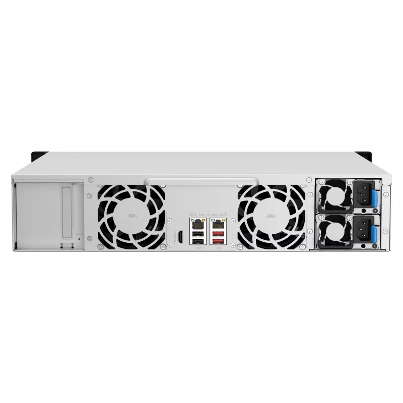 QNAP TS-1264U-RP NAS Rack (2U) Intel® Celeron® 8 GB DDR4 0 TB QNAP QTS Aluminium, Czarny
