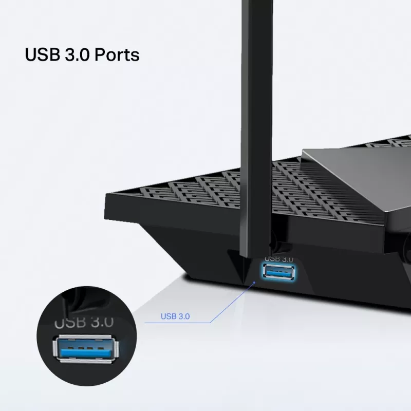 Router TP-Link Archer AX5400 Multi-Gigabit WiFi 6, Wi-Fi 6 (802.11ax), Dwuzakresowy (2,4 GHz / 5 GHz), Ethernet LAN, Czarny, Router biurkowy/słupkowy