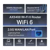 Router TP-Link Archer AX5400 Multi-Gigabit WiFi 6, Wi-Fi 6 (802.11ax), Dwuzakresowy (2,4 GHz / 5 GHz), Ethernet LAN, Czarny, Router biurkowy/słupkowy