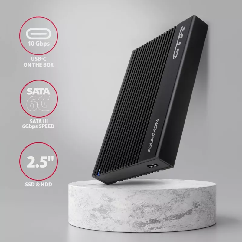 Obudowa HDD/SSD Axagon EE25-GTR USB-C 3.2 Gen 2 Czarny 2,5 cala