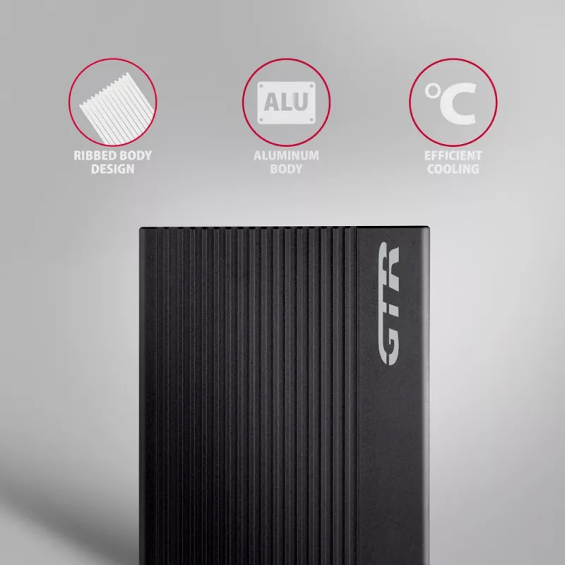 Obudowa HDD/SSD Axagon EE25-GTR USB-C 3.2 Gen 2 Czarny 2,5 cala