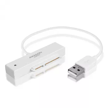 Axagon ADSA-1S USB 2.0 - 2.5 inch HDD SATA, obudowa HDD/SSD, 2.5 inch, Serial ATA, Serial ATA II, Serial ATA III, 0.48 Gbit/s, łączność USB, Biały