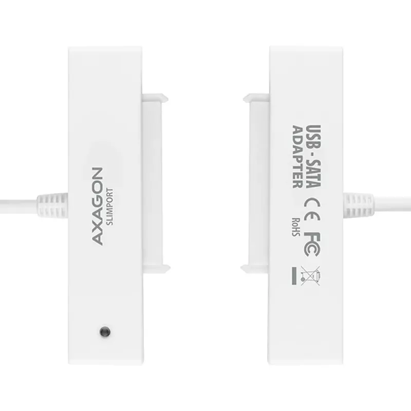 Axagon ADSA-1S USB 2.0 - 2.5 inch HDD SATA, obudowa HDD/SSD, 2.5 inch, Serial ATA, Serial ATA II, Serial ATA III, 0.48 Gbit/s, łączność USB, Biały