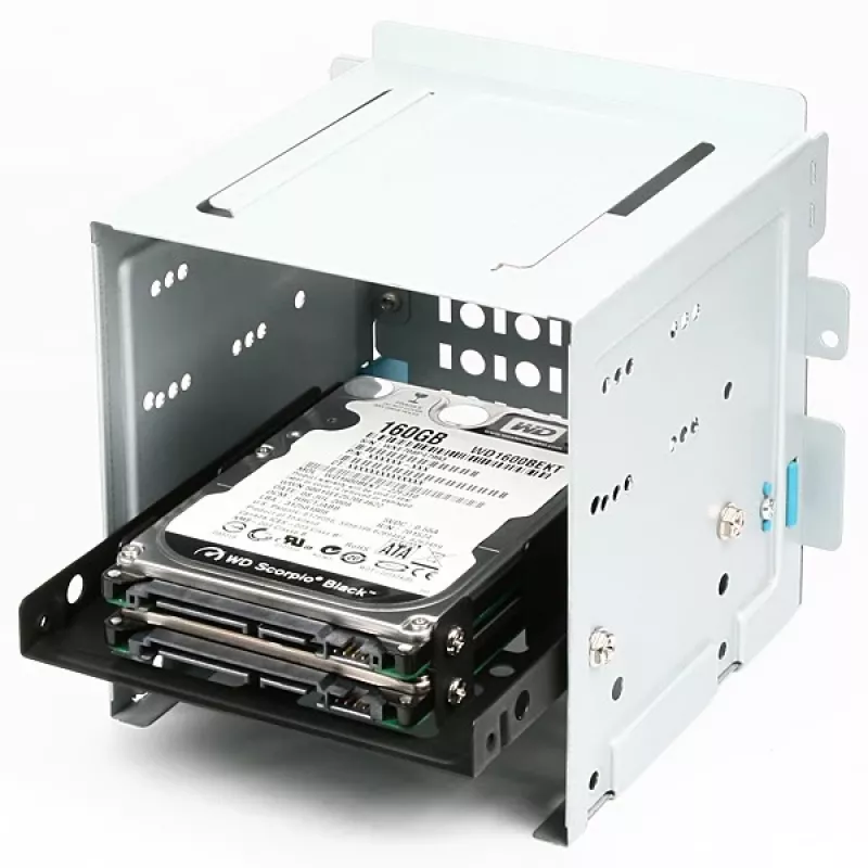 Uchwyt Axagon RHD-225 METAL na 2 dyski HDD/SSD 2,5 cala do zatoki 3,5 cala, uchwyt na wentylator