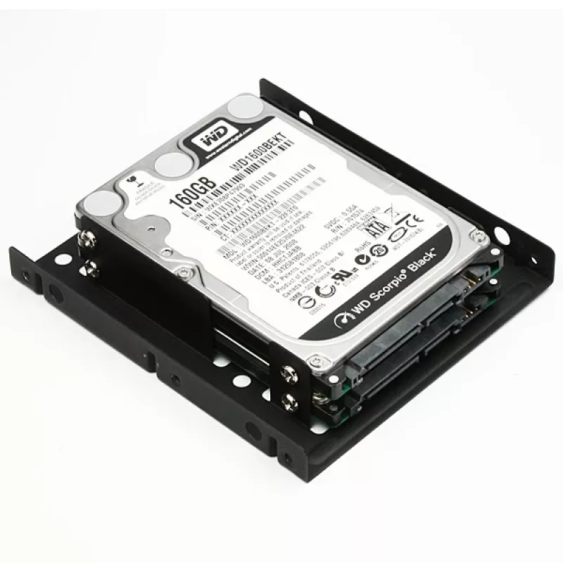 Uchwyt Axagon RHD-225 METAL na 2 dyski HDD/SSD 2,5 cala do zatoki 3,5 cala, uchwyt na wentylator