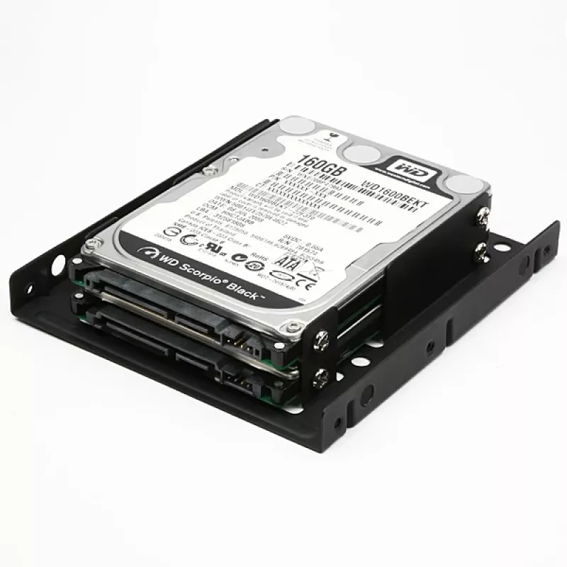 Uchwyt Axagon RHD-225 METAL na 2 dyski HDD/SSD 2,5 cala do zatoki 3,5 cala, uchwyt na wentylator