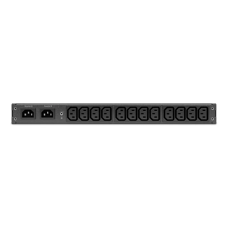 APC NetShelter Rack Automatic Transfer Switch, 1U, 10 A, 230 V, C14 IN, 12 C13 OUT, 50/60 Hz