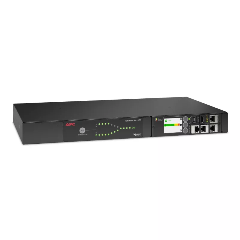 APC NetShelter Rack Automatic Transfer Switch, 1U, 10 A, 230 V, C14 IN, 12 C13 OUT, 50/60 Hz