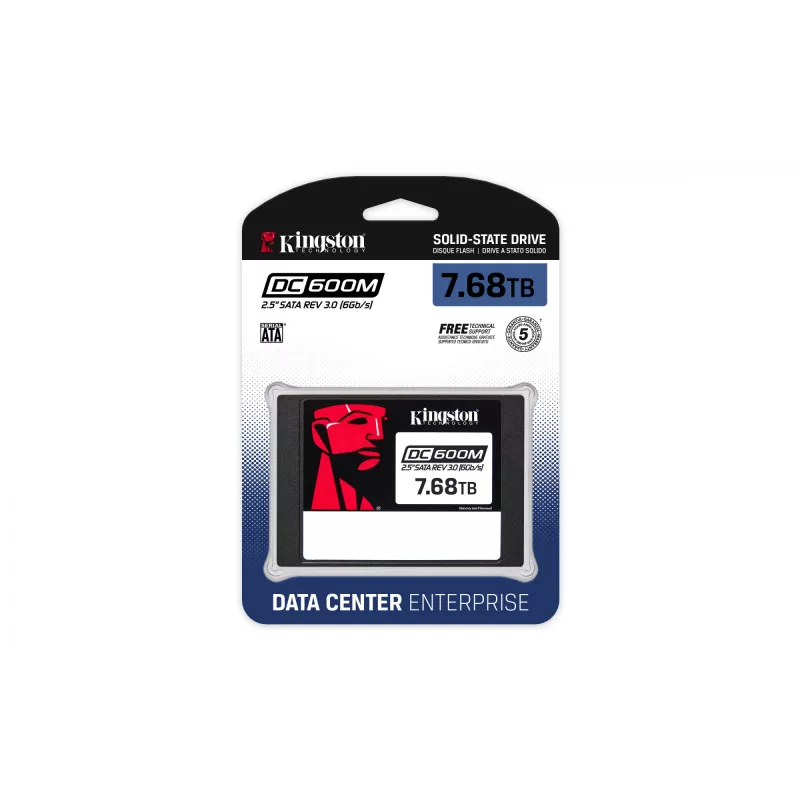 Dysk SSD Kingston Technology 7680G 7,68 TB 2,5 cala SATA SEDC600M/7680G
