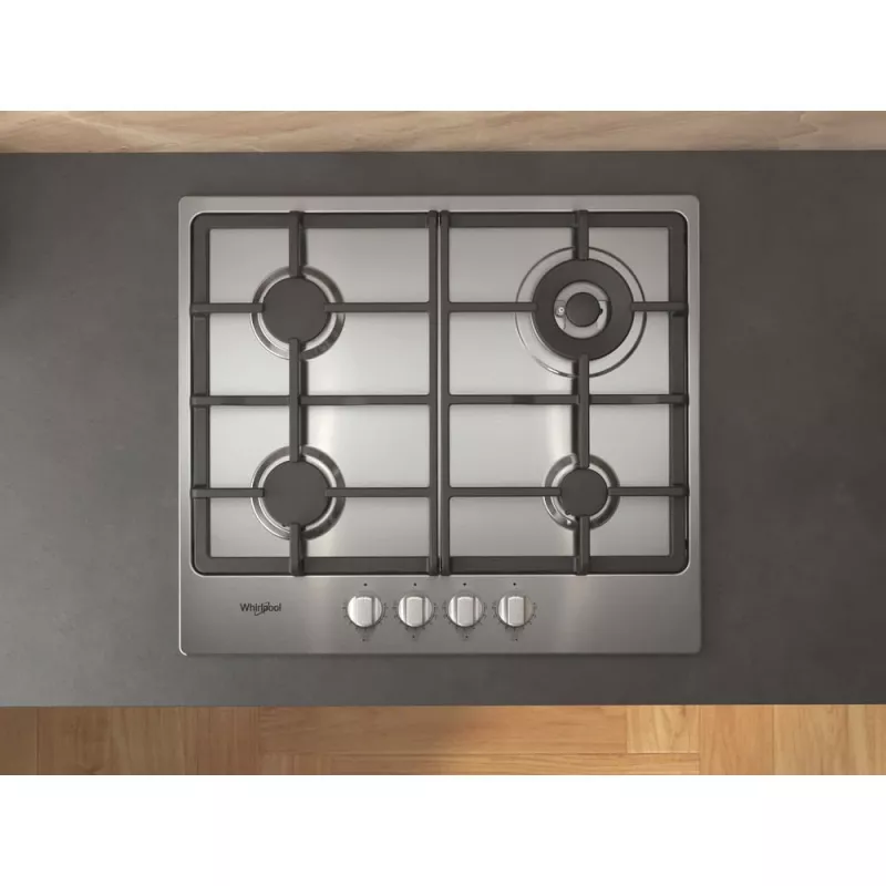 Whirlpool TGML 661 IX R Stal nierdzewna Wbudowana 58 cm Gaz 4 strefy