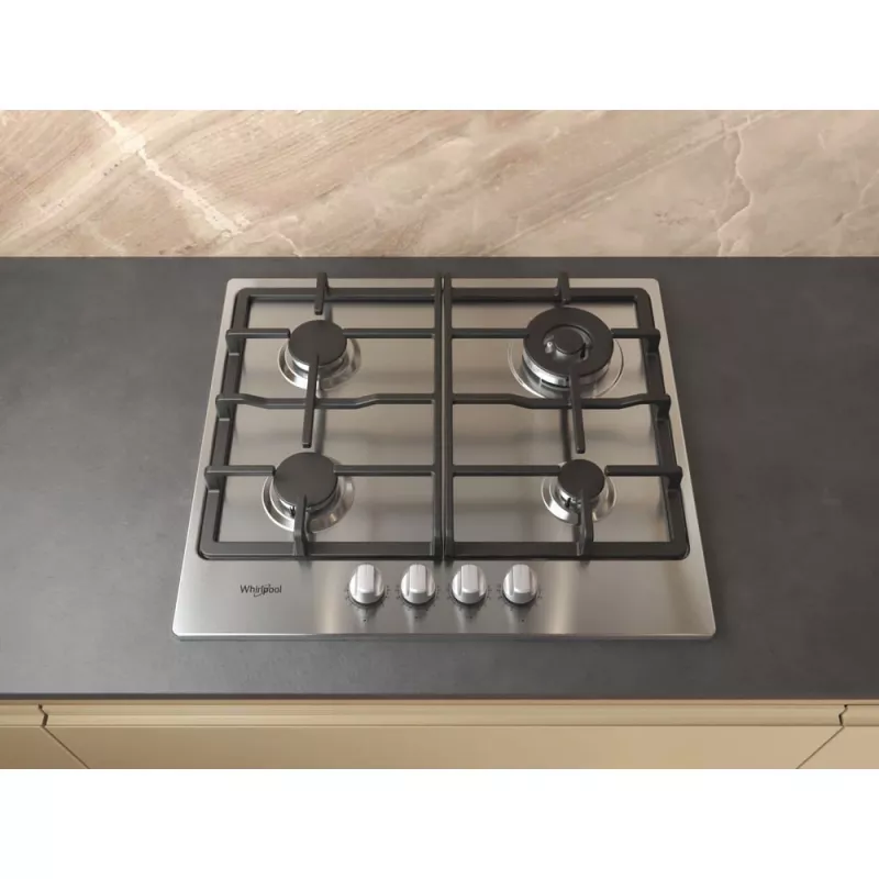 Whirlpool TGML 661 IX R Stal nierdzewna Wbudowana 58 cm Gaz 4 strefy