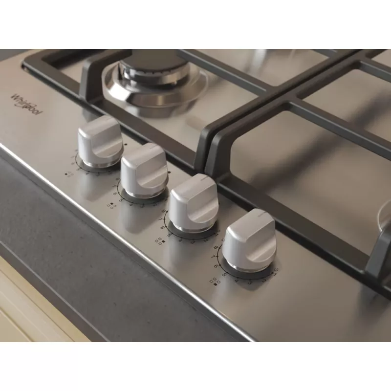 Whirlpool TGML 661 IX R Stal nierdzewna Wbudowana 58 cm Gaz 4 strefy