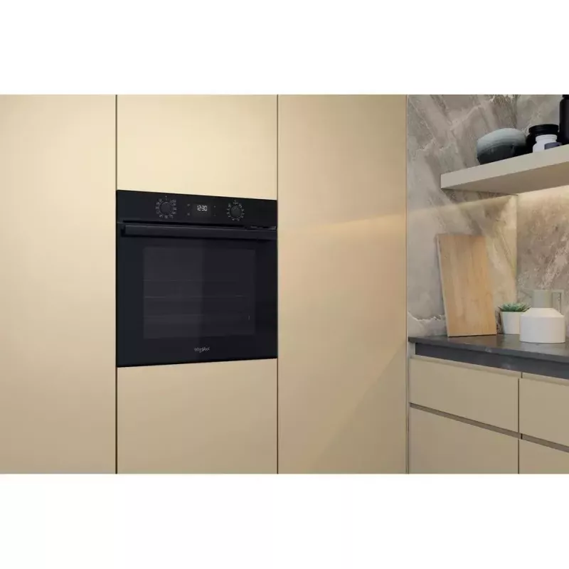 Piekarnik elektryczny do zabudowy WHIRLPOOL OMR58HU1B — 71 L, A+, czyszczenie hydrolityczne, termoobieg, grill, prowadnice teleskopowe