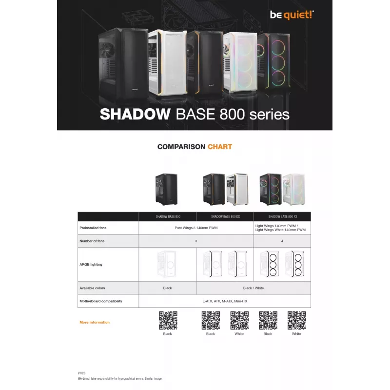 Obudowa PC be quiet! Shadow Base 800 DX Midi Tower Czarny