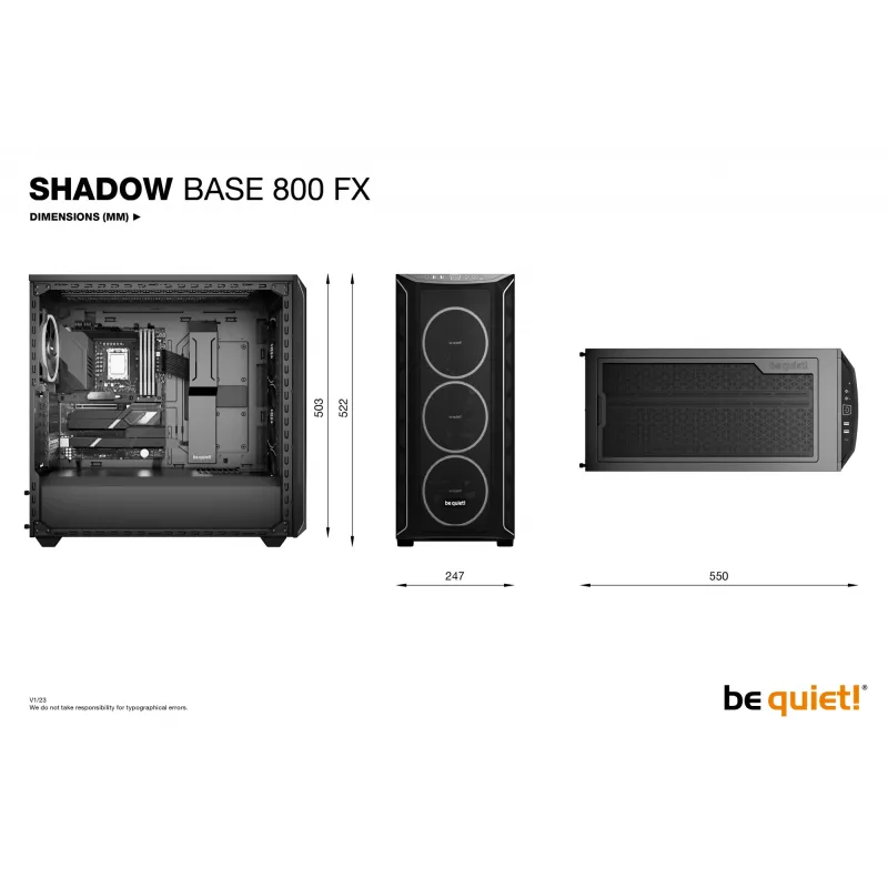 Obudowa PC be quiet! Shadow Base 800 FX Midi Tower Czarny