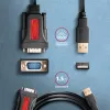 Axagon ADS-1PSN USB-A 2.0 - szeregowy RS-232 DB9-M adapter kablowya Prolific 1,5 m