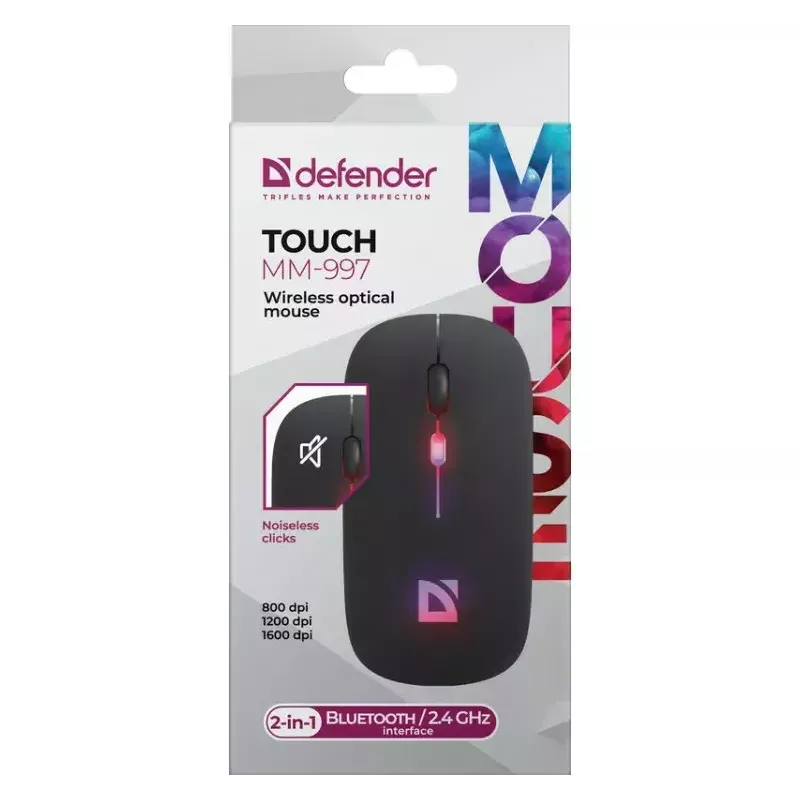 Mysz bezprzewodowa DEFENDER TOUCH MM-997 interfejs