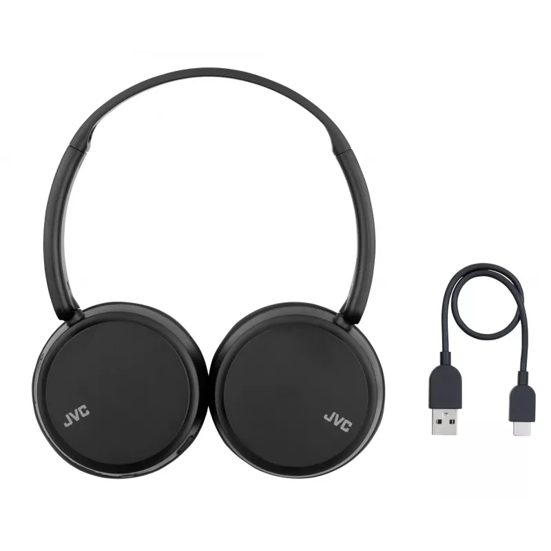 JVC Deep Bass Bluetooth nauszne czarne, bezprzewodowe, rozmowy/muzyka, 20–20000 Hz, 157 g, zestaw słuchawkowy, czarny