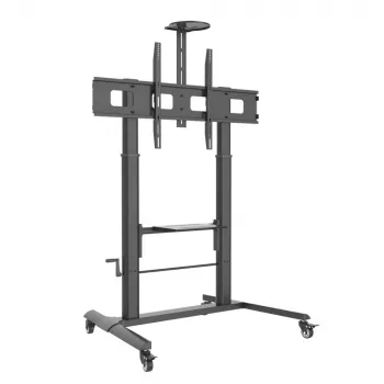 Wózek multimedialny TECHLY ICA-TR230 czarny do panelu płaskiego do 110 cali, VESA 900x600, wysokość 1850 mm, udźwig 120 kg