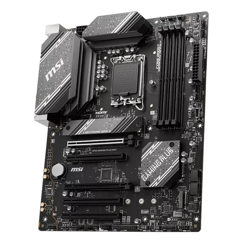 Płyta główna MSI B760 GAMING PLUS WIFI — Intel B760, LGA 1700, ATX, DDR5, 4 DIMM, Wi‑Fi 6E, 2.5Gb LAN
