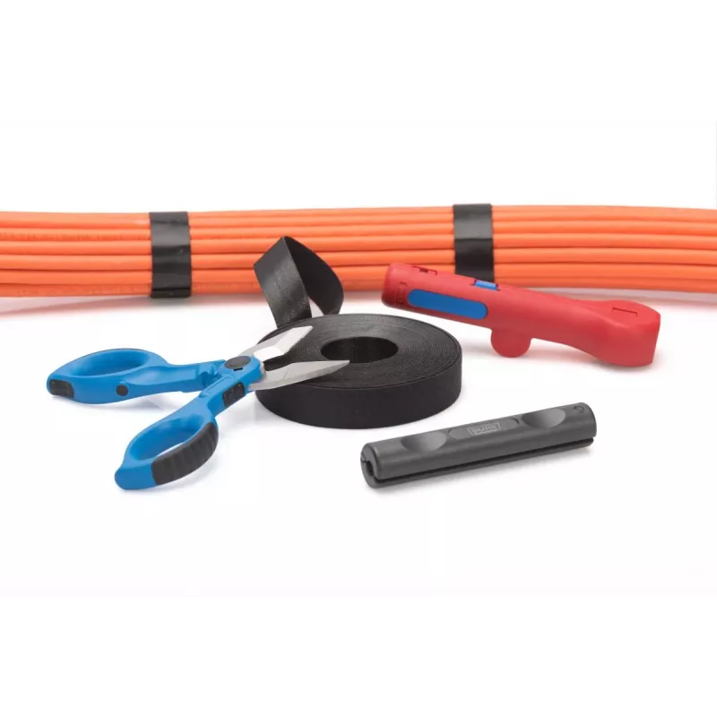 DIGITUS Taśma Velcro, szerokość 20 mm do okablowania strukturalnego, rolka 10 m, kolor czarny